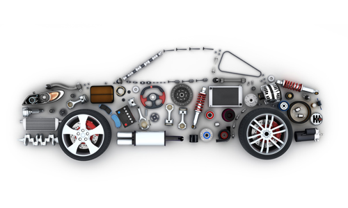 Illustration of a car showing different car parts