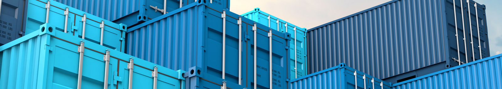 Blue industrial container